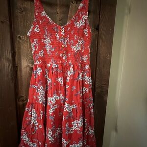 Red Floral Dress